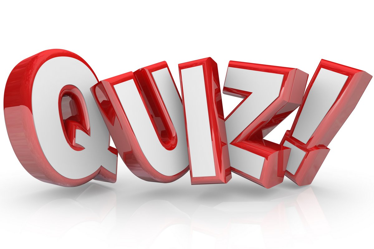 The word Quiz in red 3D letters to illustrate an exam, evaluation or assessment to measure your knowledge or expertise
